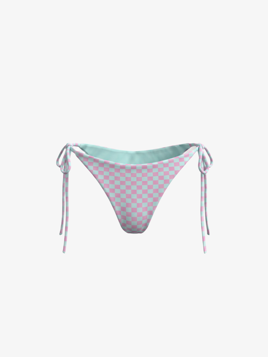String Bikini Bottom - Carreau