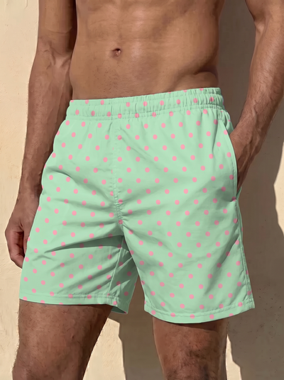 Men's Swim Shorts - Polka Dot
