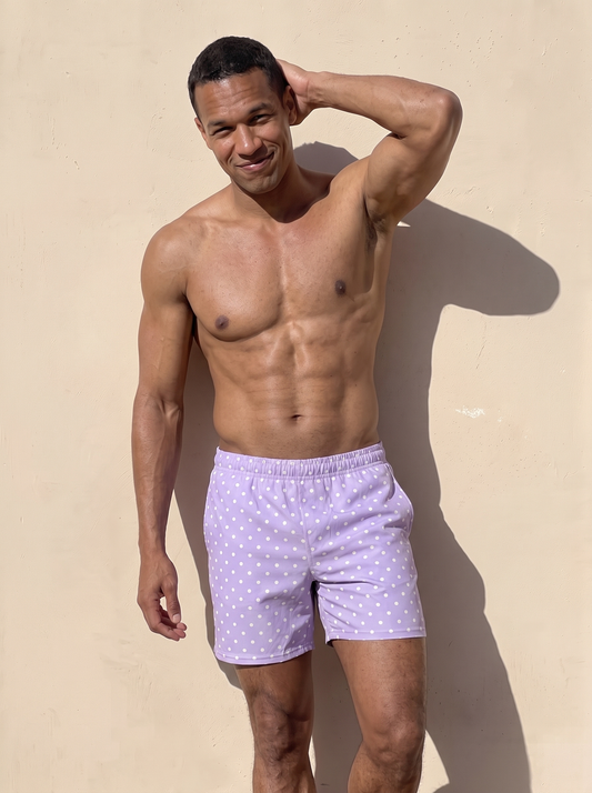 Men's Swim Shorts - Polka Dot