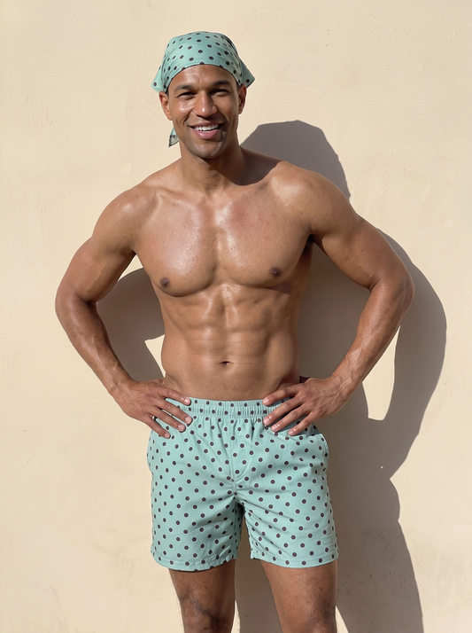 Men's Swim Shorts - Polka Dot